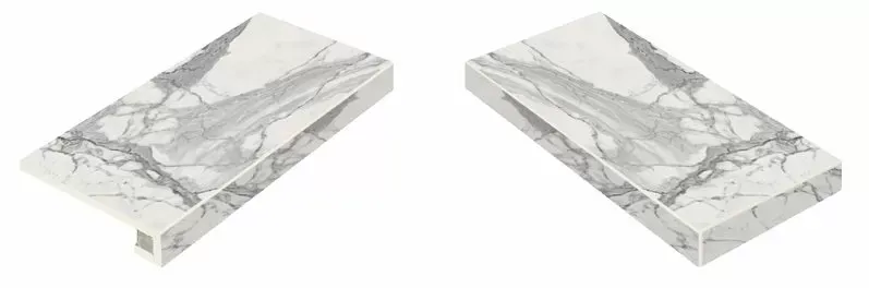 Ступень угловая правая Италон Charme Evo Statuario 33x60 - фото 1