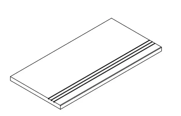 Бортик Италон Фоссил Блэк Грип 620090001446 серый 30x120 - фото 1