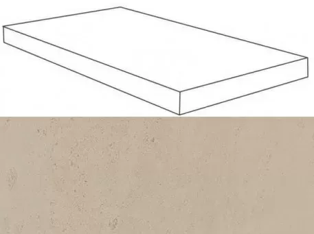 Ступень угловая левая Atlas Concorde Wise Sand 33x120 лаппатированная - фото 1