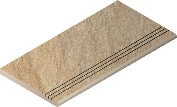 Ступень Италон Дистрикт Сэнд закругленная Грип 620040000037 бежевый 30x60 - фото 1