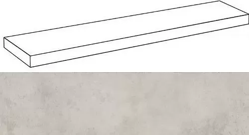 Ступень угловая левая Италон Millennium Silver 33x120 - фото 1