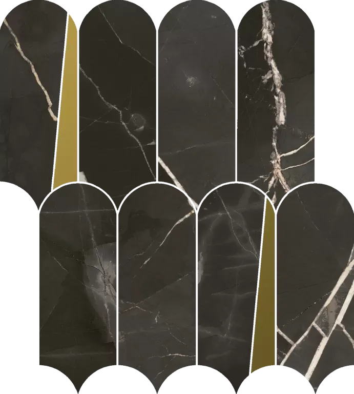 Мозаика Италон Stellaris Абсолют Блэк Элегант 32,5х36,1 - фото 1