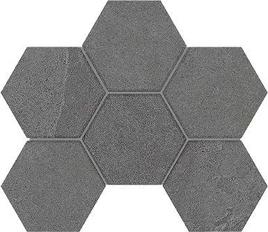 Мозаика Estima LN03/TE03 Luna Hexagon Anthracite 25x28.5 серый - фото 1