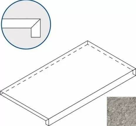 Ступень Италон Discover X2 Grey Scalino Frontale 33x60 - фото 1