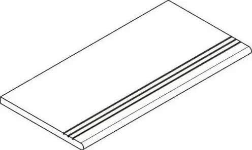 Ступень Италон Фоссил Блэк закругленная Грип левая 620040000281 серый 30x120 - фото 1