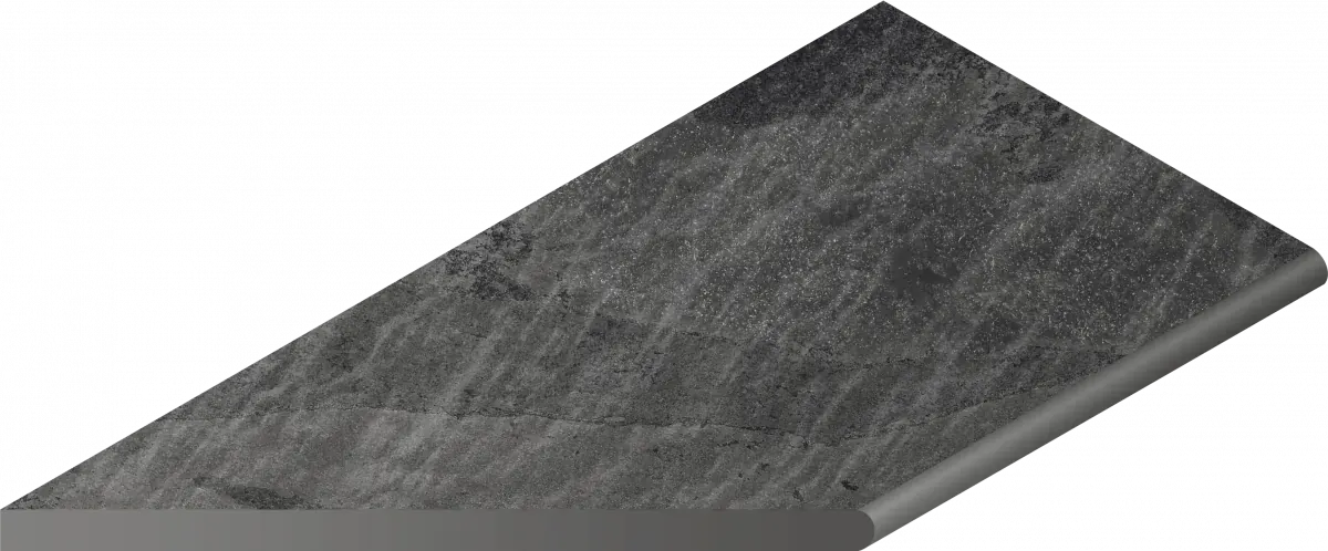 Бортик Италон Материя X2 Титанио закругленный левый 620090001208 черный 30x120 - фото 1