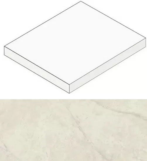 Ступень угловая Atlas Concorde Italy Marvel Calacatta Perla Scalino Angolare Lappato AGJP 37.5x37.5 - фото 1