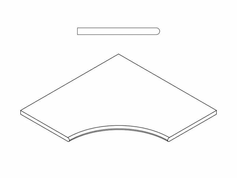 Бортик угловой закругленный Италон Charme Deluxe X2 Grigio Orobico X2 30x60 - фото 1