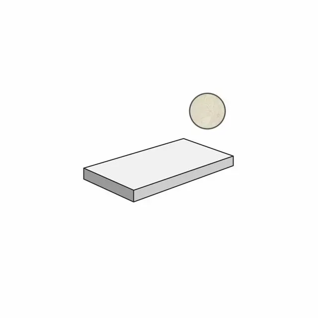 Ступень угловая правая Италон Genesis Moon White 33x60 - фото 1