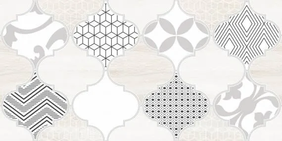 Декор Ласселсбергер Мореска 1 бежевый 20x40 - фото 1