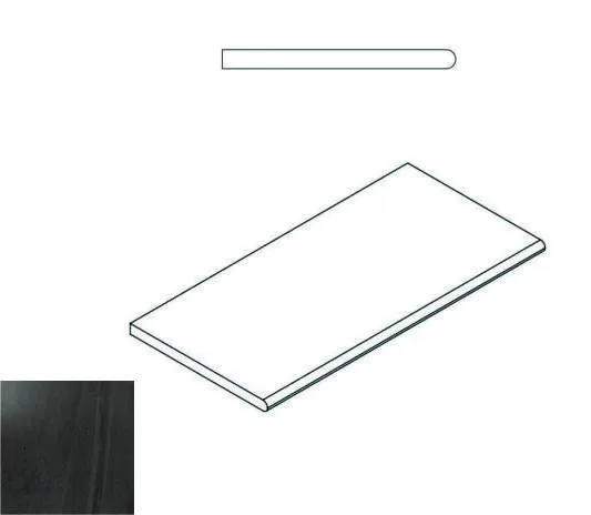 Бортик закругленный Италон Contempora Х2 Carbon 30x60 - фото 1