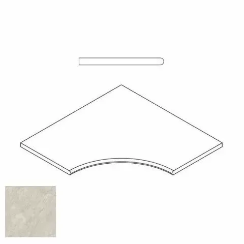 Бортик угловой закругленный Италон Climb Х2 Ice 60x60 - фото 1