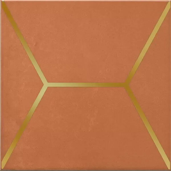 Декор Kerama Marazzi OP\D181\17066 Витраж оранжевый 15x15 - фото 1