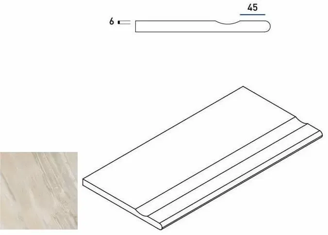 Бортик с выемкой закругленный Италон Magnetique Х2 White 30x60 - фото 1