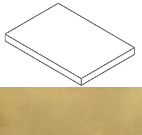 Ступень угловая правая Италон Континуум Брасс Голд 33x160 - фото 1