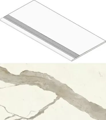 Ступень Atlas Concorde Italy Marvel Calacatta Sublime Gradino Matt AGHI 30x60 - фото 1