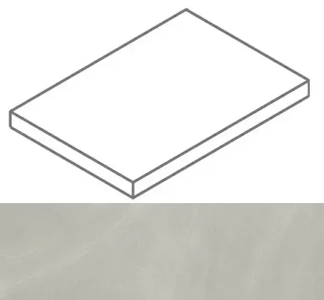 Ступень угловая левая Италон Континуум Сильвер 33x60 - фото 1