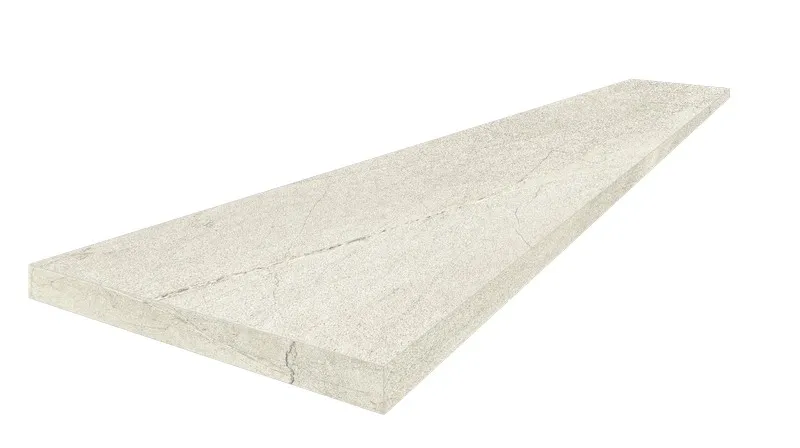 Ступень ColiseumGres Фьямма Уайт угловая левая 620070002388 белый 33x60 - фото 1