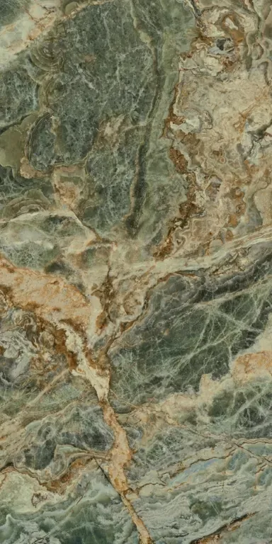 Панно Kerama Marazzi SG593522RB\D Панно Риальто Нобиле 2 зеленый лаппатированный обрезной 119.5x238.5 - фото 1