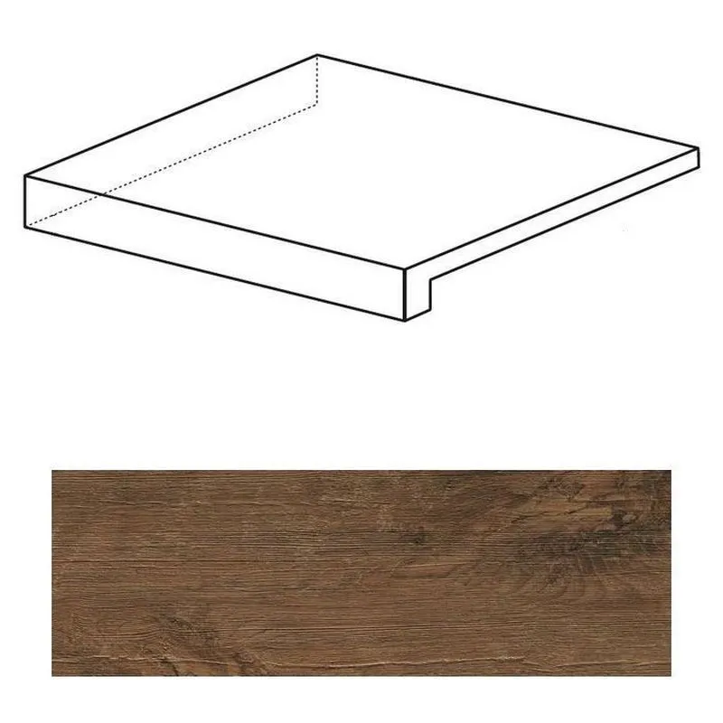 Ступень угловая левая Atlas Concorde Italy Axi Dark Oak Scalino Angolare Sx ANL7 22.5x22.5 - фото 1