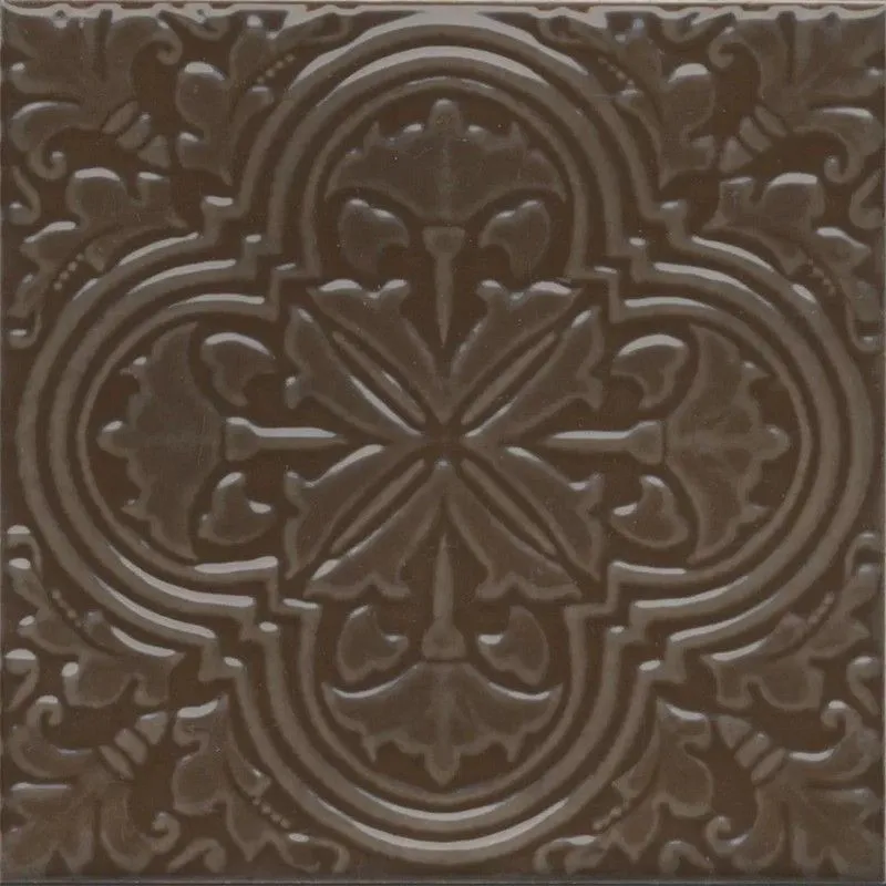 Декор Kerama Marazzi KMD3STA005BN Фес коричневый глянцевый 15x15 - фото 1