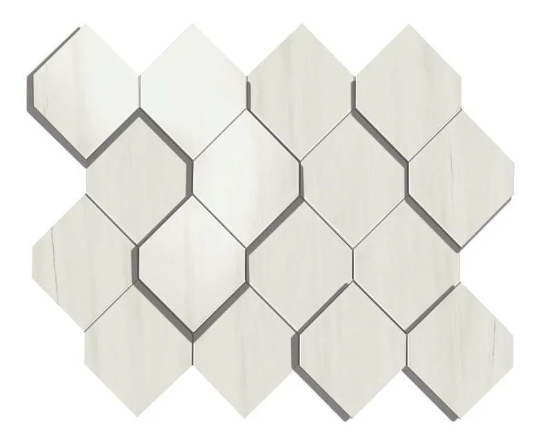 Мозаика Atlas Concorde Italy Marvel Stone Bianco Dolomite Mosaico Esagono 3D 28.2x35.3 AS36 - фото 1