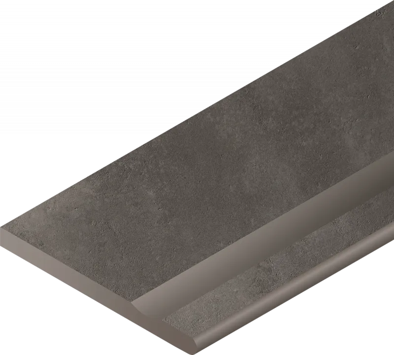 Бортик с выемкой закругленный правый Италон Millennium X2 Black 30x60 - фото 1