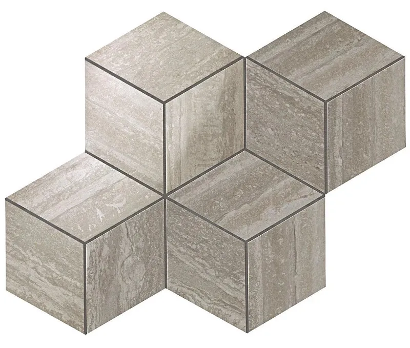 Мозаика Atlas Concorde Italy Marvel Pro Travertino Silver Mosaico Esagono Lappato 30x35 ADVN - фото 1