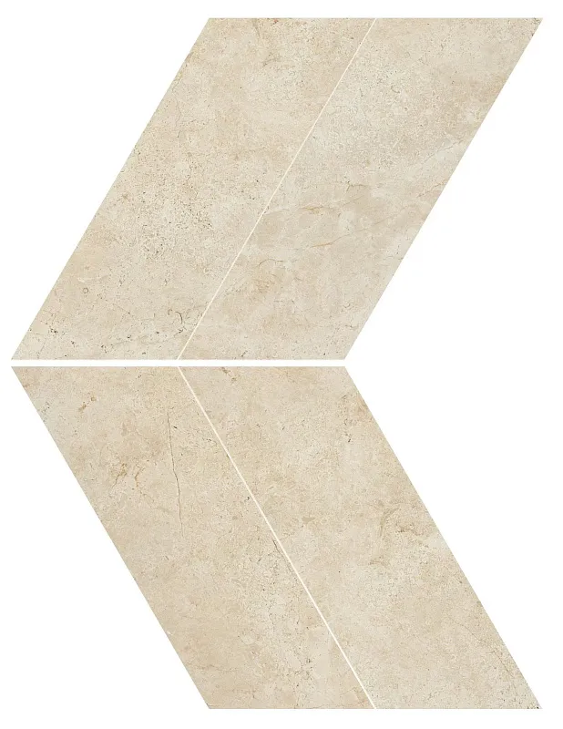 Мозаика Atlas Concorde Italy Marvel Stone Cream Prestige Chevron Lappato 22.5x22.9 AS1R - фото 1