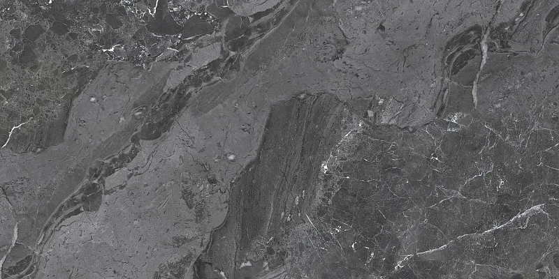 Керамогранит Delacora Грейни Дарк 60120GRY99M черный 60x120 - фото 1