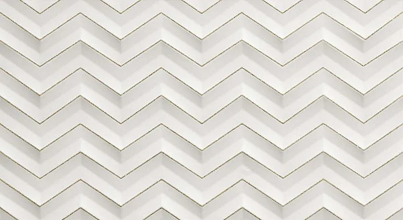 Декор Atlas Concorde 3D White Chevron Glitter 30,5x56 - фото 1
