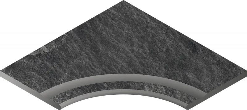 Бортик с выемкой закругленный Италон Materia X2 Titanio 60x60 - фото 1