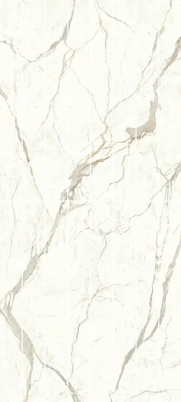 Керамогранит Atlas Concorde Italy Marvel Shine Calacatta Prestigio Scenic Bookmatch A Polished 120x278 A421 - фото 1