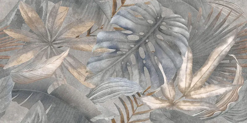 Керамогранит Delacora Багамы Флористри Дарк D120240G серый 60x120 - фото 1