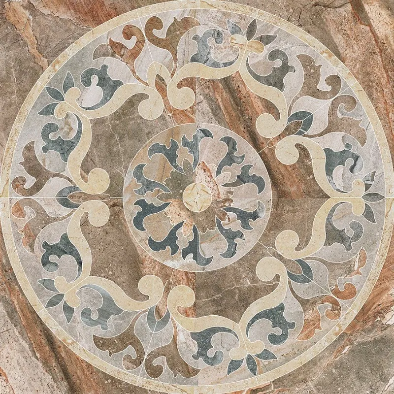 Декор Kerranova Genesis Brown 120x120 K-105/SR/d01-cut/1200x1200x10 - фото 1