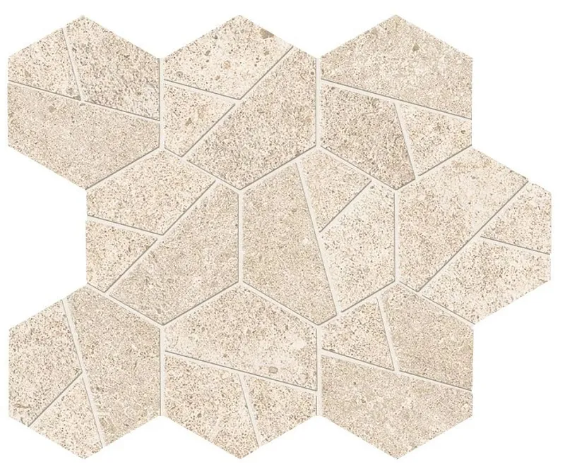 Мозаика Atlas Concorde Italy Boost Stone Ivory Mosaico Hex 25x28.5 A7CU - фото 1