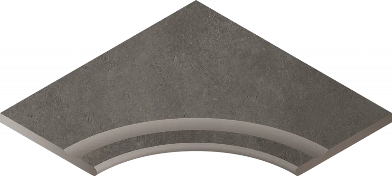 Бортик с выемкой закругленный Италон Millennium X2 Black 60x60 - фото 1