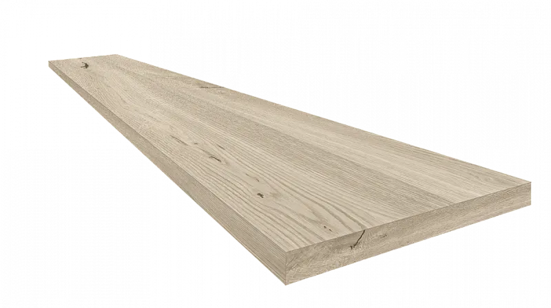 Ступень ColiseumGres Натура Уайт угловая правая 620070002509 серый 33x120 - фото 1