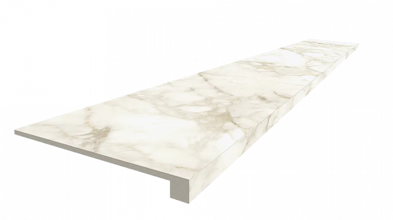 Ступень ColiseumGres Микеланджело Ворм фронтальная 620070002488 белый 33x120 - фото 1