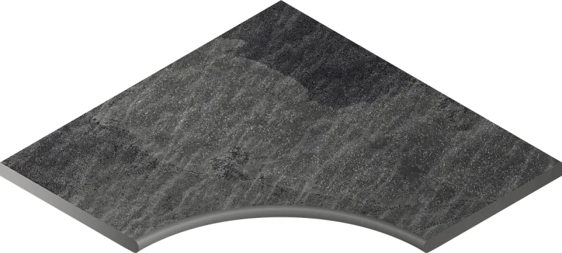 Бортик угловой закругленный Италон Materia X2 Titanio 60x60 - фото 1