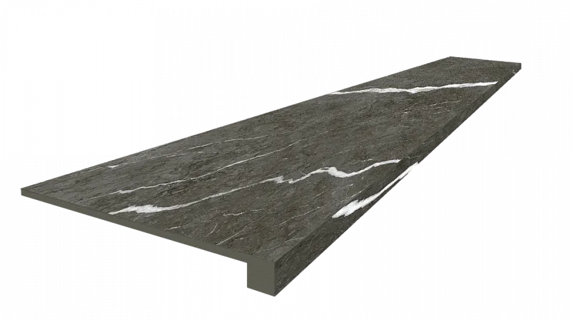 Ступень ColiseumGres Микеланджело Дарк фронтальная 620070002499 черный 33x60 - фото 1