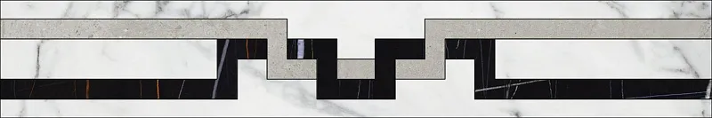 Бордюр Kerranova Marble Trend Carrara 10x60 K-1000/MR/f01-cut/100x600x10 - фото 1