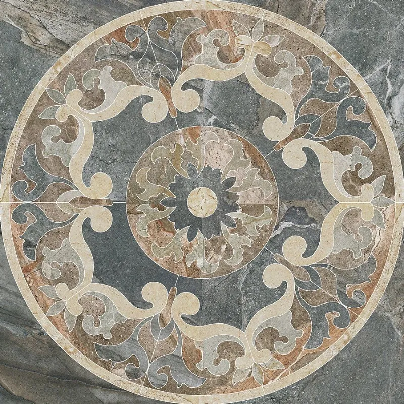 Декор Kerranova Genesis Dark Grey 120x120 K-108/LR/d01-cut/1200x1200x10 - фото 1