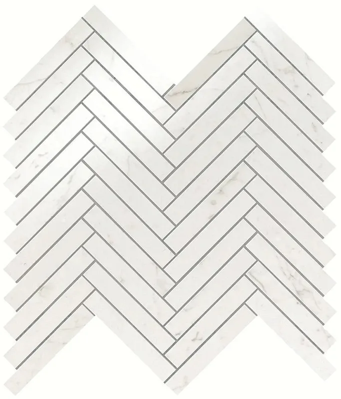 Мозаика Atlas Concorde Italy Marvel Stone Carrara Pure Herringbone Wall 30.5x30.5 9SHC - фото 1