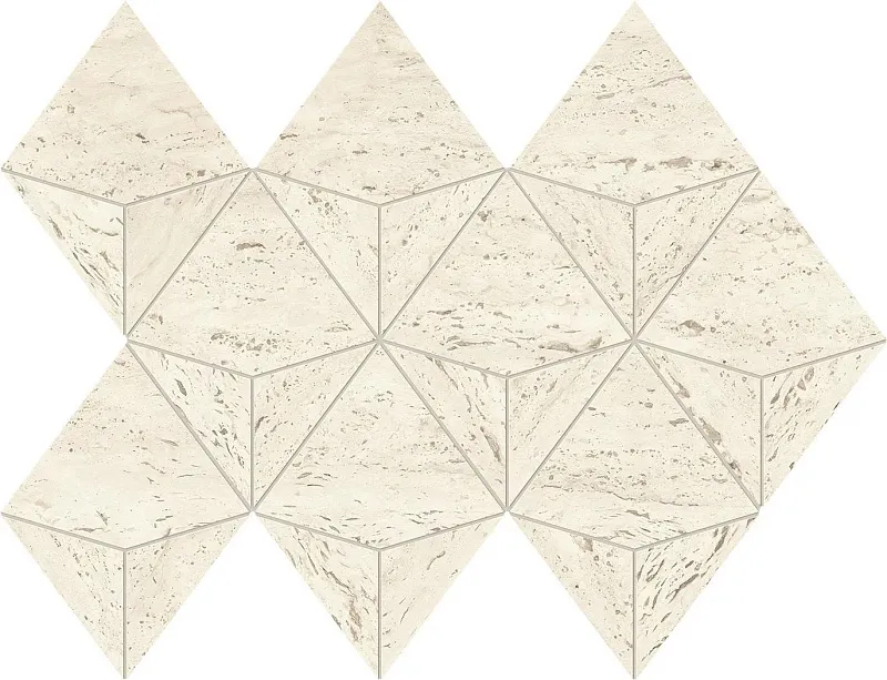Мозаика Atlas Concorde Italy Marvel Travertine White Mosaico Origami 28x41.2 AF9J - фото 1