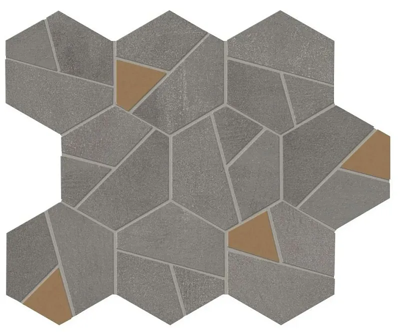 Мозаика Atlas Concorde Italy Boost Smoke Mosaico Hex Yellow 25x28.5 AN68 - фото 1