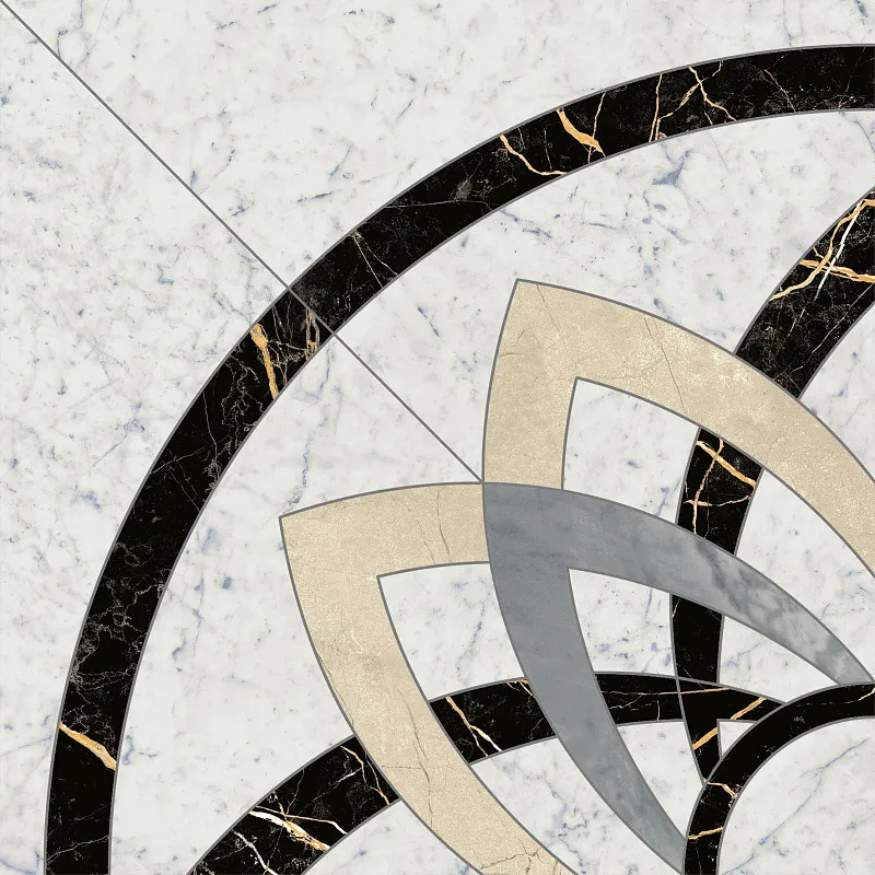 Декор Италон Charme Extra Carrara Rosone Angolo 59x59 - фото 1