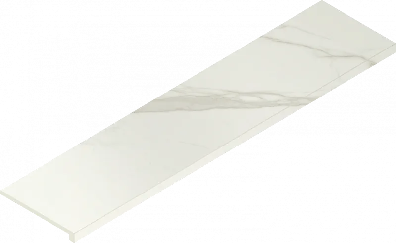 Ступень угловая правая Италон Metropolis Calacatta Gold 33x120 - фото 1