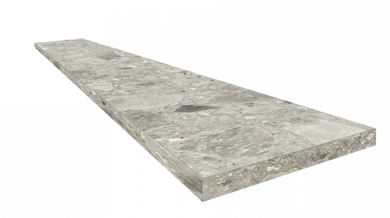 Ступень ColiseumGres Брера Грэй угловая левая 620070002485 серый 33x120 - фото 1