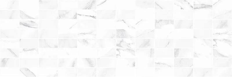 Мозаика (MM60126) Лапарет Lord мозаичный белый 20x60 глянцевый - фото 1